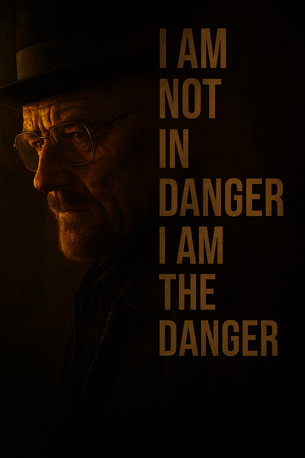 I AM NOT IN DANGER I AM THE DANGER | BREAKING BAD| WALTER WHITE POSTER