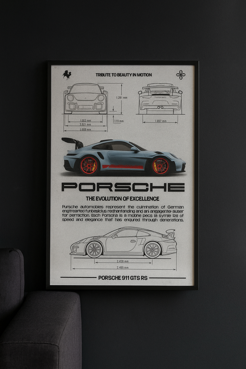 PORSCHE CAR POSTER