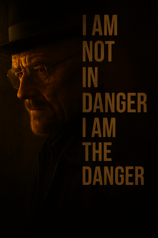 I AM NOT IN DANGER I AM THE DANGER | BREAKING BAD| WALTER WHITE POSTER