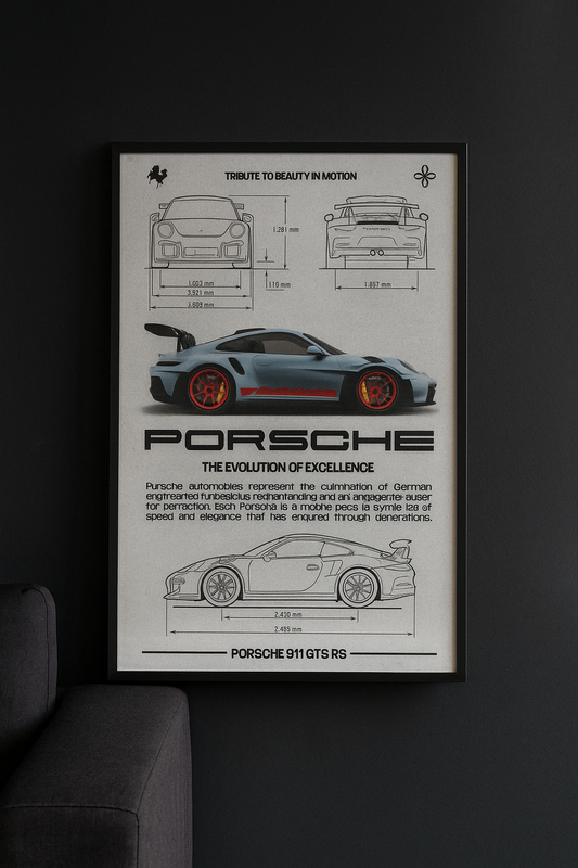 PORSCHE CAR POSTER